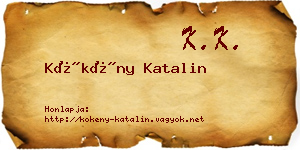 Kökény Katalin névjegykártya