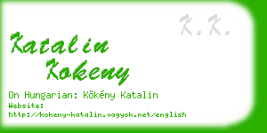 katalin kokeny business card
