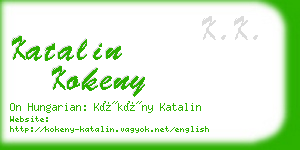 katalin kokeny business card